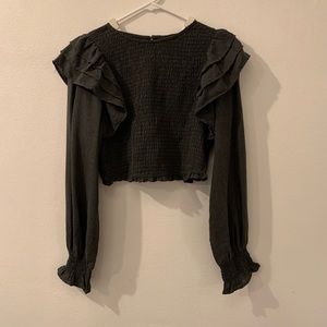 Zara Puff Shoulder Crop